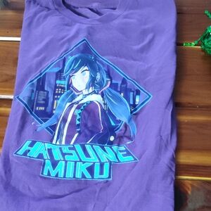 Purple Hatsune Miku Graphic T-Shirt